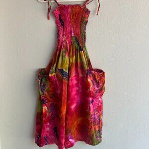 Silky and colorful girls jumpsuit/romper